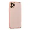 Apple İphone 11 Pro Kılıf Coco Deri Silikon Kapak - Pembe