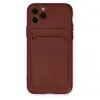 Apple İphone 11 Pro Kılıf Kelvin Kartvizitli Silikon - Bordo