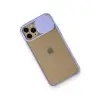 Apple İphone 11 Pro Kılıf Palm Buzlu Kamera Sürgülü Silikon - Lila