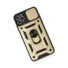Apple İphone 11 Pro Kılıf Pars Lens Yüzüklü Silikon - Gold