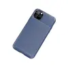 Apple İphone 11 Pro Max Kılıf Auto Focus Karbon Kapak - Lacivert