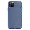 Apple İphone 11 Pro Max Kılıf Auto Focus Karbon Kapak - Lacivert