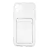Apple İphone 11 Pro Max Kılıf Kart Şeffaf Silikon - Şeffaf