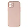 Apple İphone 12 Kılıf Coco Deri Silikon Kapak - Pembe