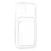 Apple İphone 12 Kılıf Kart Şeffaf Silikon - Şeffaf