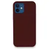Apple İphone 12 Kılıf Lansman Legant Silikon - Bordo