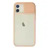 Apple İphone 12 Kılıf Palm Buzlu Kamera Sürgülü Silikon - Pembe