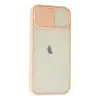 Apple İphone 12 Kılıf Palm Buzlu Kamera Sürgülü Silikon - Pembe