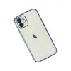 Apple İphone 12 Kılıf Razer Lensli Silikon - Lacivert