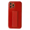 Apple İphone 12 Pro Kılıf Coco Karbon Standlı Kapak - Kırmızı