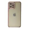 Apple İphone 12 Pro Kılıf Joke Taşlı Silikon - Pembe