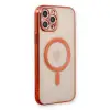 Apple İphone 12 Pro Kılıf Magneticsafe Lazer Silikon - Kırmızı