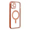 Apple İphone 12 Pro Kılıf Magneticsafe Lazer Silikon - Kırmızı