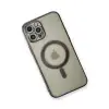 Apple İphone 12 Pro Kılıf Magneticsafe Lazer Silikon - Siyah