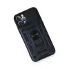Apple İphone 12 Pro Kılıf Pars Lens Yüzüklü Silikon - Lacivert
