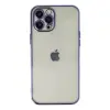 Apple İphone 12 Pro Kılıf Razer Lensli Silikon - Mor