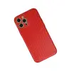 Apple İphone 12 Pro Max Kılıf Coco Karbon Silikon - Kırmızı