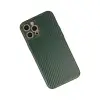Apple İphone 12 Pro Max Kılıf Coco Karbon Silikon - Yeşil