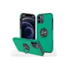 Apple İphone 12 Pro Max Kılıf Elit Yüzüklü Kapak - Yeşil