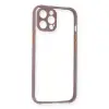 Apple İphone 12 Pro Max Kılıf Miami Şeffaf Silikon - Açık Mor