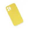 Apple İphone 12 Pro Max Kılıf Nano İçi Kadife Silikon - Sarı