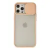 Apple İphone 12 Pro Max Kılıf Palm Buzlu Kamera Sürgülü Silikon - Pembe