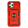 Apple İphone 12 Pro Max Kılıf Pars Lens Yüzüklü Silikon - Kırmızı