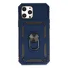 Apple İphone 12 Pro Max Kılıf Pars Lens Yüzüklü Silikon - Lacivert