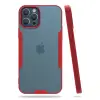Apple İphone 12 Pro Max Kılıf Platin Silikon - Kırmızı