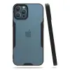 Apple İphone 12 Pro Max Kılıf Platin Silikon - Siyah