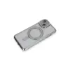 Apple İphone 13 Kılıf Joke Simli Magneticsafe Kılıf - Gümüş