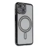 Apple İphone 13 Kılıf Joke Simli Magneticsafe Kılıf - Siyah