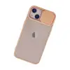 Apple İphone 13 Kılıf Palm Buzlu Kamera Sürgülü Silikon - Pembe