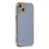 Apple İphone 13 Kılıf Volet Silikon - Mavi