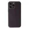 Apple İphone 13 Pro Kılıf Coco Deri Silikon Kapak - Derin Mor