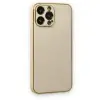 Apple İphone 13 Pro Kılıf Coco Deri Silikon Kapak - Gold
