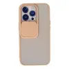 Apple İphone 13 Pro Kılıf Palm Buzlu Kamera Sürgülü Silikon - Pembe