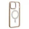 Apple İphone 13 Pro Kılıf Room Magneticsafe Silikon - Pudra