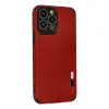 Apple İphone 13 Pro Max Kılıf Loop Deri Silikon - Kırmızı