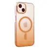 Apple İphone 14 Glossy Magsafe Kapak - Turuncu