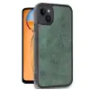 Apple İphone 14 Kılıf Aras Deri Kapak - Koyu Yeşil