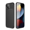 Apple İphone 14 Kılıf Auto Focus Karbon Kapak - Siyah