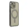 Apple İphone 14 Kılıf Joke Simli Magneticsafe Kılıf - Gri
