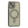 Apple İphone 14 Kılıf Joke Simli Magneticsafe Kılıf - Gri