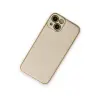 Apple İphone 14 Plus Kılıf Coco Deri Silikon Kapak - Gold