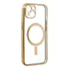 Apple İphone 14 Plus Kılıf Magneticsafe Lazer Silikon - Gold