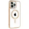 Apple İphone 14 Pro Kılıf Kronos Magsafe Kapak - Gold