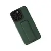 Apple İphone 14 Pro Kılıf Mega Standlı Silikon - Yeşil