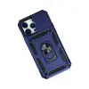 Apple İphone 14 Pro Max Kılıf Pars Lens Yüzüklü Silikon - Lacivert