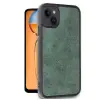 Apple İphone 15 Kılıf Aras Deri Kapak - Koyu Yeşil